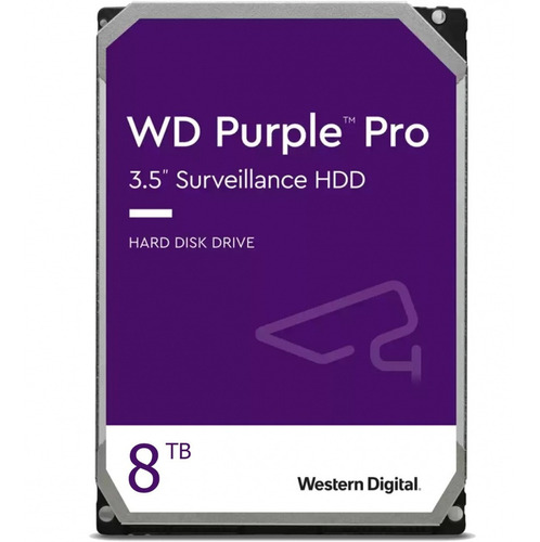 Imagen 1 de 5 de Disco Duro 8tb Western Digital Purple Pro Videovigilancia Ia