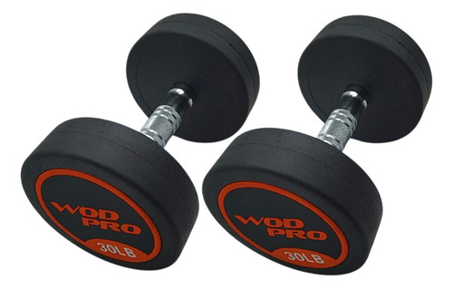 Par Mancuernas 30 Libras Pesas Redondas Wod Pro Goma Solida