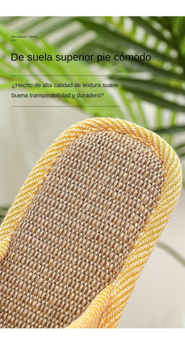 Pantuflas Antideslizantes Cómodas Para El Hogar De Lino Para