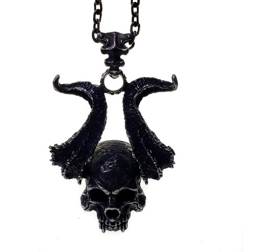 Dije Calavera Demonio Lucifer Baphomet Acero Inoxidable C