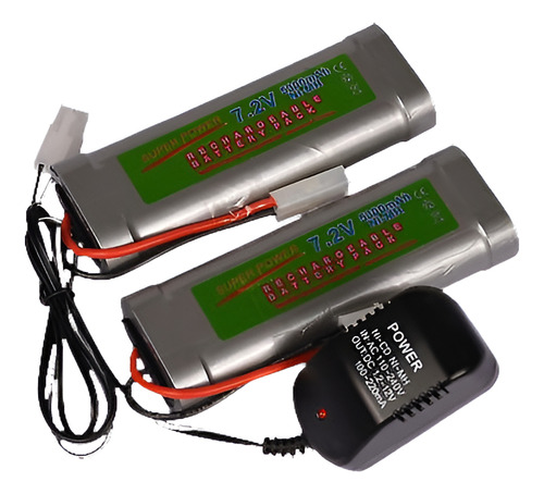 5300mah 2 Pc 7.2v Batería Recargable + Cargador