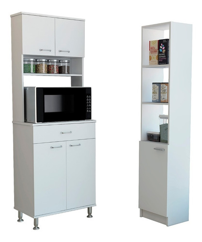  Combo Kitchen 11 Mueble Microondas + Optimizador - Blanco 