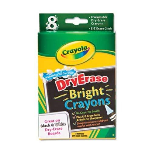 Crayola Lavables Dry Erase Crayons W / E-z Erase Tela, 8 / C