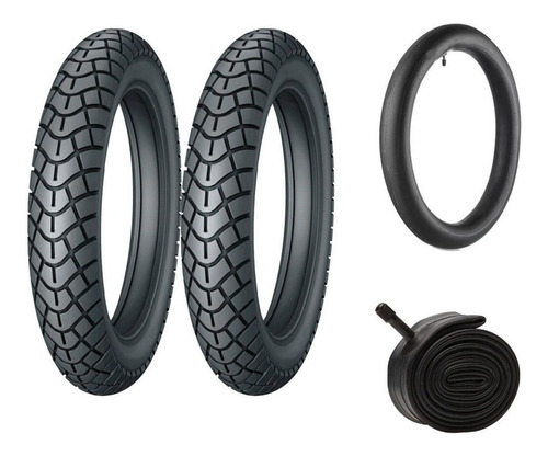Kit Combo Cubierta Drook 250-17 + 80/100-14 + Camaras Tuamo