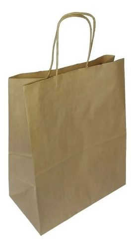 Imagen 3 de 9 de 25 Bolsa De Papel Kraft Con Asa O Manilla. 30x41x12. Lisas
