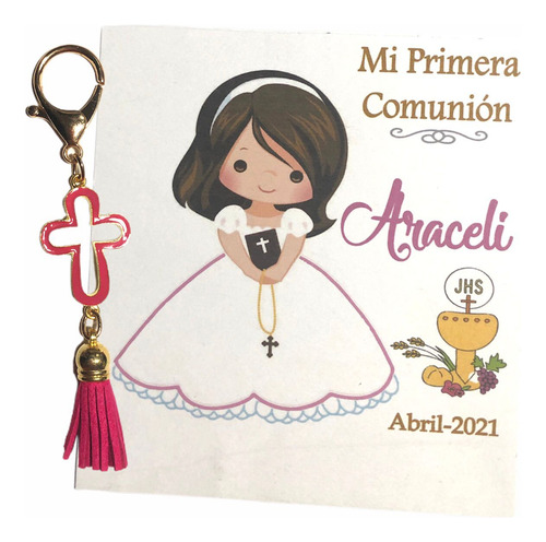10 Llavero Bautizo Comunión Personalizada Metálicos