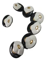 Comprar Antigua Casa De Botones Bicolor Borde Nacarado T 15mm M