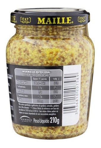 Mostarda Dijon Com Sementes Vinho Branco Ancienne Maille 2u