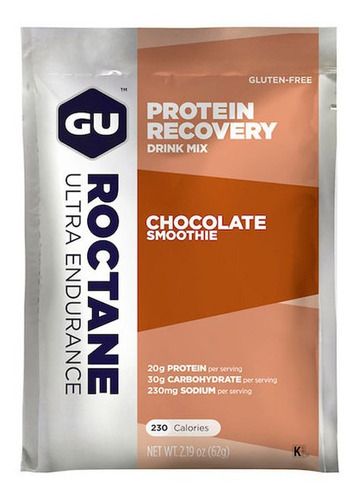 Roctane Protein Recovery Drink Mix Gu Energy X 61 Gr Sabor Chocolate Smoothie