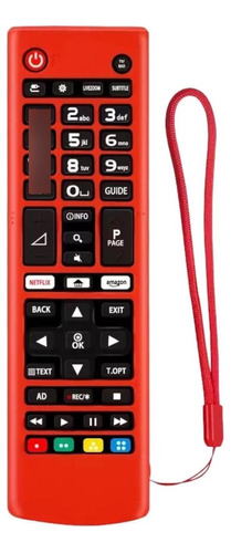 Funda De Silicon Para Control LG Smart Tv Rojo