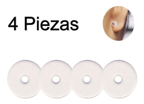 4 Discos De Silicona + 1 Gel Para Cuidar Perforación Studex
