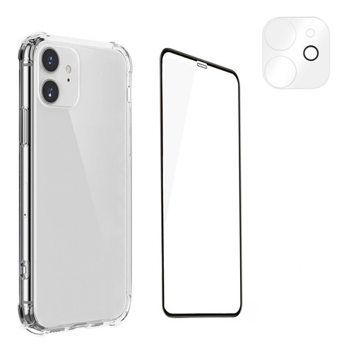 Carcasa Para iPhone 11 + Mica De Vidrio 3d + Glass Camara