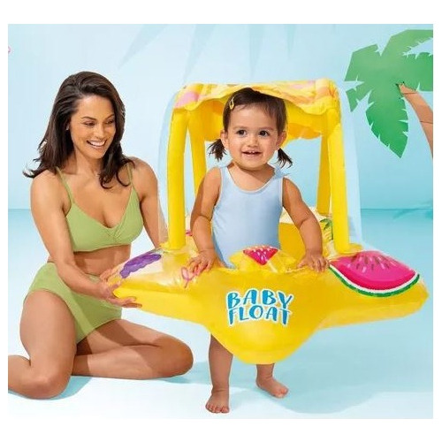 Boia Inflável Intex Para Bebê Fralda Com Cobertura Frutas