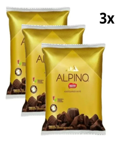Achocolatado Em Pó Alpino Nestlé 1kg 3 Unid