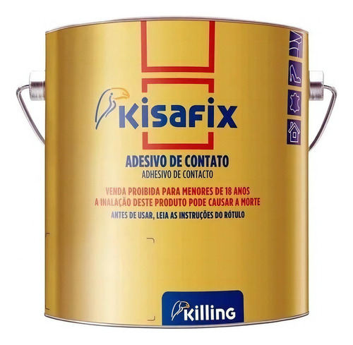 Cola De Contato 2,8kg Kisafix Premium Sapateiro Moveis Couro