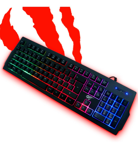 Teclado Gamer Rgb Multimedia Alámbrico Usb Pc Havit Kb866l