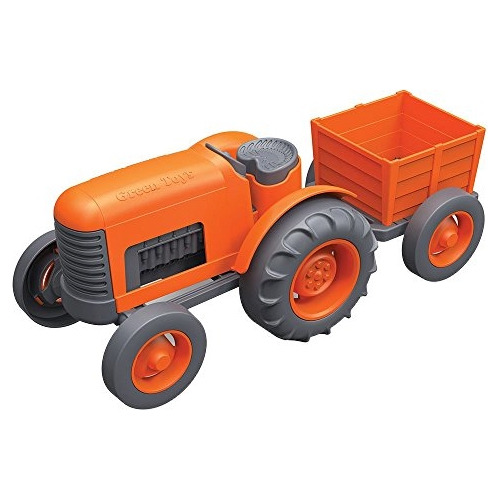 Vehículos Sin Control Remoto De Tractor Color Naranja