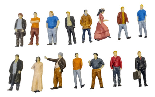Figura Personas 1/87 Ho X10 Maqueta Ferromodelismo 3d