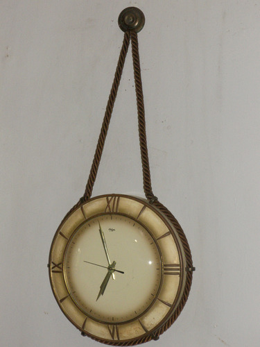 Antiguo Reloj De Pared Nautical Rope Hehne Alemán