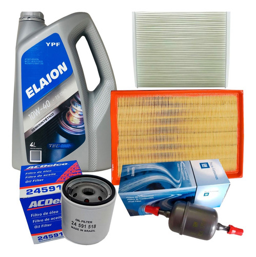 Kit Mantenimiento 4 Filtros 10w40 Chevrolet Meriva 1.8 2007