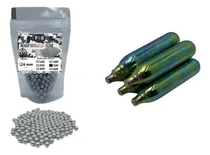 Comprar 500 Esferas De Aço C11 Airgun Bbs 6mm + 5 Cilindros Co2 12g