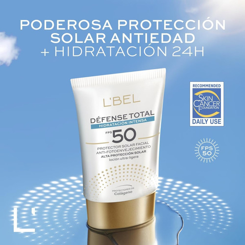 Lbel Protector Solar Defense Total Hidratación Intensa Lebel