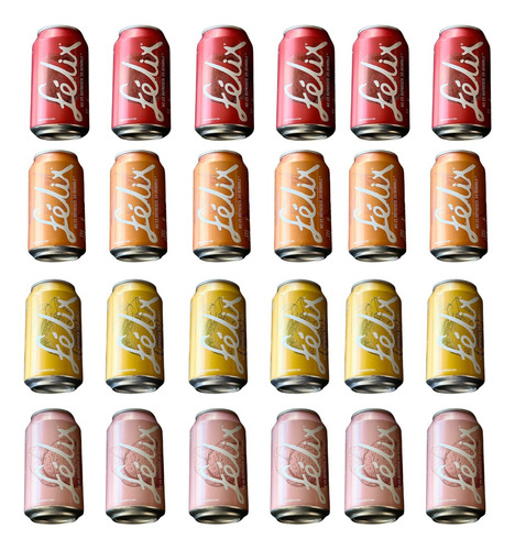 24 Pack De Agua Mineral Félix Schorle Sabor A Elegir 