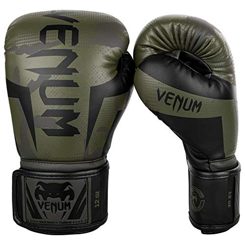 Guantes De Boxeo Venum Elite - Camuflaje Caqui - 12 Oz