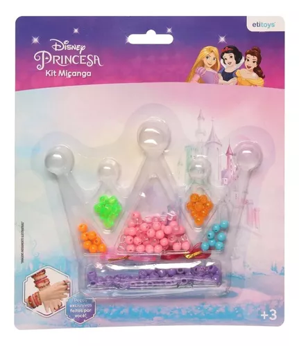 Conjunto Miçanga Princesas 120 Peças Etitoys