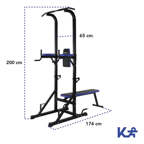 Torre Multifuncional Abdominales Fondos Banco Entrenamiento