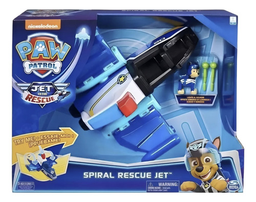 Patrulla Canina Paw Patrol Spiral Rescue Jet Original Chase