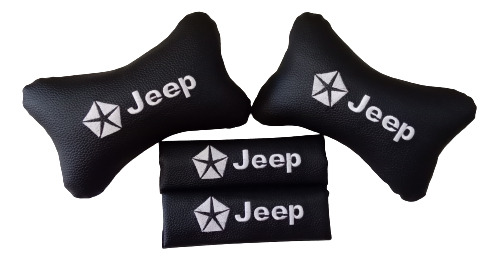 Combo Almohadas Apoya Cabeza Y Protectores Jeep Bipiel 