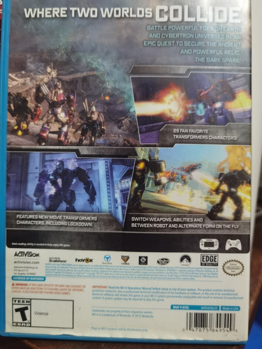 Transformers Rise Of The Dark Spark Wii U (Usado)