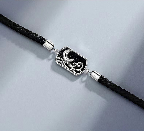 Pulseras Parejas Estrella Y Mar Plata 925 Regalos Unisex