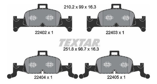 Balatas Del Y Tras Textar Audi A4 A5 A6 A7 Q5 2015 - 2023