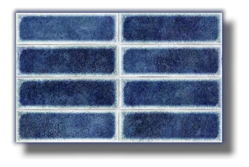 Azulejo Porcelanato Brick Aqua 7x22 Cm. 