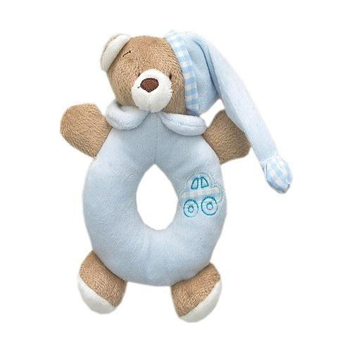 Chocalho Para Bebês Urso Nino Azul Zip Toys