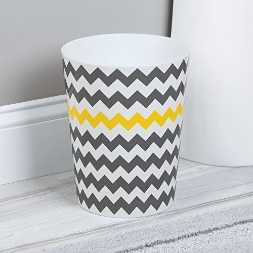 Bote De Basura Chevron, Gris Llo, 8 X 8 X 10