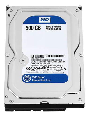 Imagen 2 de 2 de Disco duro interno Western Digital WD Caviar Blue WD5000AAKX 500GB azul