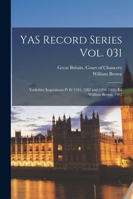 Libro Yas Record Series Vol. 031: Yorkshire Inquisitions ...