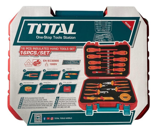 Juego Set Herramientas Aisladas 1000v 16pzs Thkith1601 Total
