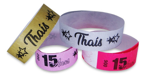Pulsera de identificación personalizada Festa Tyvek Kit 100un
