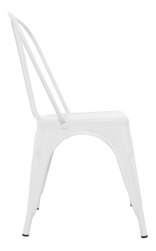 Silla Tolix Comedor Cocina Diseño Color de la estructura de la silla Acero Color del asiento Blanco Diseño de la tela No aplica