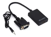 Comprar Adaptador Convertidor Vga A Hdmi C\u002Fcable Audio, Video Fullhd