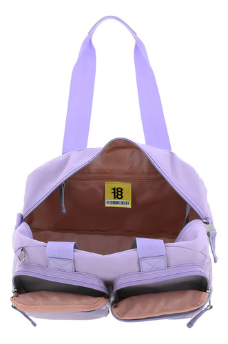 Bolsa De Mano Zilp Chenson 1818 Ajustable Lila Impermeable Acabado De Los Herrajes Níquel Diseño De La Tela Liso
