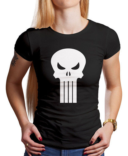 Polo Dama The Punisher (d0045 Boleto.store)