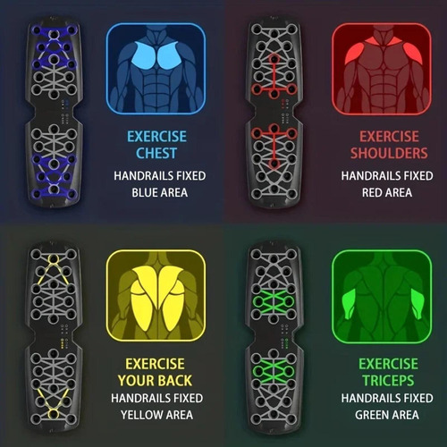 Tablero De Ejercicios Flexiones Lagartijas Color Negro