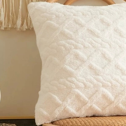 Fundas para cojíns bohemio decorativas 45x45cm de 4 piezas de color blanco