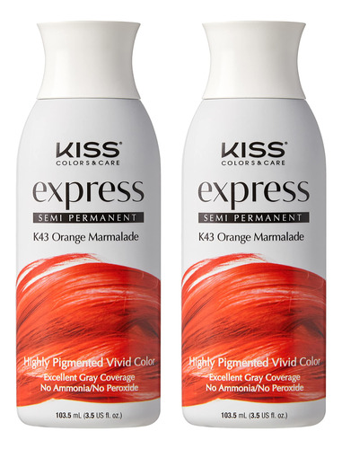 Kiss Express - Tinte Semipermanente Para El Cabello, 3.5 On.