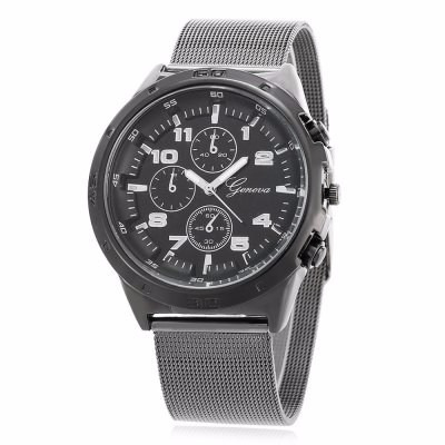 Reloj Geneva Casual Moderno Cuarzo Correa Acero Inoxidable